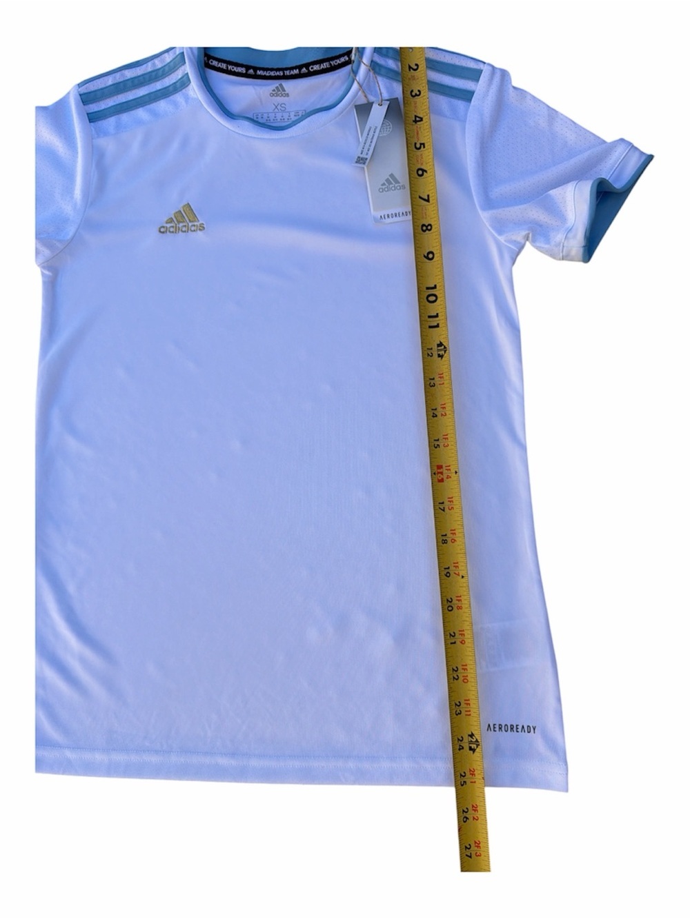 Adidas Mens White and Blue Shirt - Picture 5 of 5